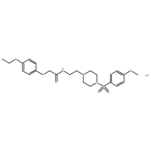 2-(4-ethoxyphenoxy)-N-(2-(4-((4-methoxyphenyl)sulfonyl)piperazin-1-yl)ethyl)acetamide hydrochloride结构式