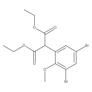Diethyl 2-(3,5-dibromo-2-methoxyphenyl)malonate Structure