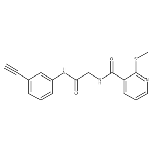 N-(3-ethynylphenyl)-2-{[2-(methylsulfanyl)pyridin-3-yl]formamido}acetamide结构式