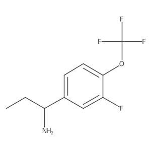 (R)-1-(3-Fluoro-4-(trifluoromethoxy)phenyl)propan-1-amine结构式