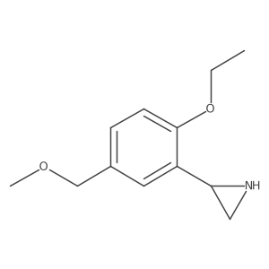 (2S)-2-[2-Ethoxy-5-(methoxymethyl)phenyl]aziridine结构式