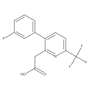 2-(3-(3-Fluorophenyl)-6-(trifluoromethyl)pyridin-2-yl)acetic acid结构式