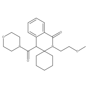 2'-(2-methoxyethyl)-4'-(morpholin-4-ylcarbonyl)-2'H-spiro[cyclohexane-1,3'-isoquinolin]-1'(4'H)-one结构式