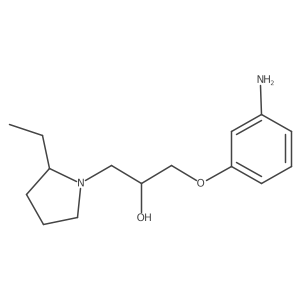 I+/--[(3-Aminophenoxy)methyl]-2-ethyl-1-pyrrolidineethanol Structure