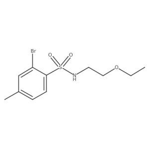 2-bromo-N-(2-ethoxyethyl)-4-methylbenzenesulfonamide Structure