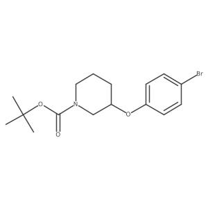 Tert-butyl 3-(4-bromophenoxy)piperidine-1-carboxylate Structure