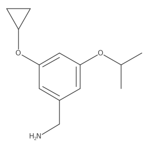 (3-Cyclopropoxy-5-isopropoxyphenyl)methanamine结构式