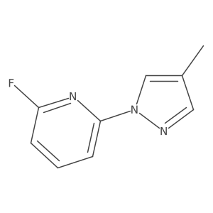 2-fluoro-6-(4-methyl-1H-pyrazol-1-yl)pyridine结构式