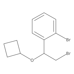 1-Bromo-2-(2-bromo-1-cyclobutoxyethyl)benzene结构式