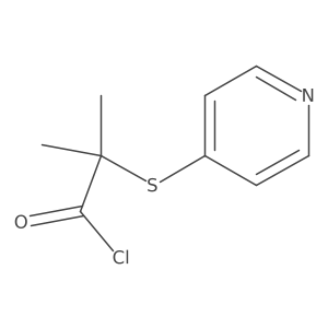 2-Methyl-2-(4-pyridinylthio)propionyl chloride Structure