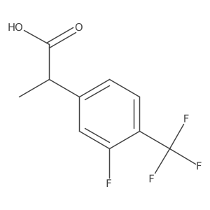 2-[3-Fluoro-4-(trifluoromethyl)phenyl]propanoic acid结构式