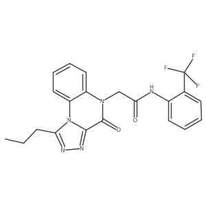 2-(4-oxo-1-propyl[1,2,4]triazolo[4,3-a]quinoxalin-5(4H)-yl)-N-[2-(trifluoromethyl)phenyl]acetamide Structure