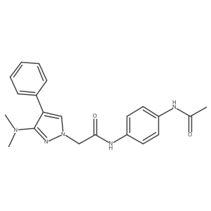 N-(4-acetamidophenyl)-2-(3-(dimethylamino)-4-phenyl-1H-pyrazol-1-yl)acetamide结构式