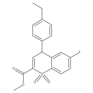 methyl 4-(4-ethylphenyl)-6-fluoro-4H-1,4-benzothiazine-2-carboxylate 1,1-dioxide Structure