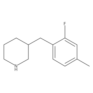 3-[(2-Fluoro-4-methylphenyl)methyl]piperidine结构式