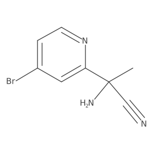 2-Amino-2-(4-bromopyridin-2-yl)propanenitrile结构式