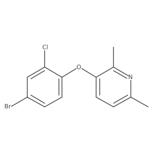 3-(4-Bromo-2-chlorophenoxy)-2,6-dimethylpyridine Structure