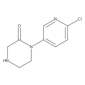 1-(6-Chloropyridin-3-yl)piperazin-2-one结构式