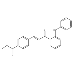 4-[(E)-3-oxo-3-(2-phenylamino-pyridin-3-yl)-propenyl]-benzoic acid methyl ester结构式