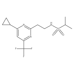 N-(2-(4-cyclopropyl-6-(trifluoromethyl)pyrimidin-2-yl)ethyl)propane-2-sulfonamide结构式