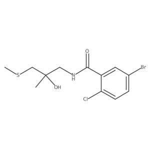 5-bromo-2-chloro-N-(2-hydroxy-2-methyl-3-(methylthio)propyl)benzamide Structure