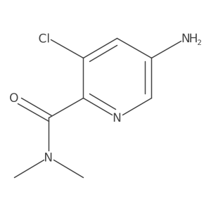5-amino-3-chloro-N,N-dimethylpicolinamide结构式