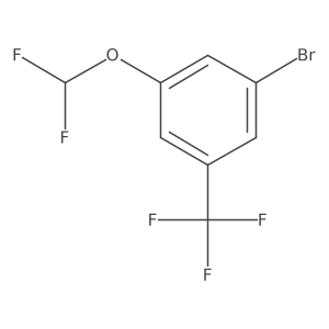 1-Bromo-3-(difluoromethoxy)-5-(trifluoromethyl)benzene结构式