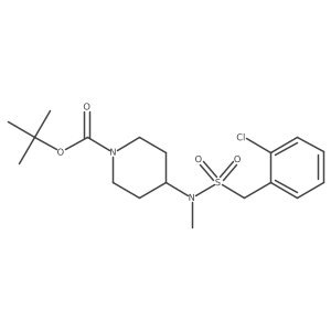 tert-Butyl 4-(1-(2-chlorophenyl)-N-methylmethylsulfonamido)piperidine-1-carboxylate结构式