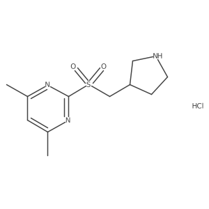 4,6-Dimethyl-2-((pyrrolidin-3-ylmethyl)sulfonyl)pyrimidine hydrochloride结构式