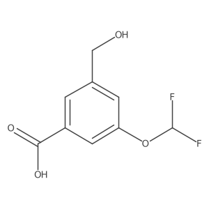 3-Difluoromethoxy-5-(hydroxymethyl)benzoic acid Structure