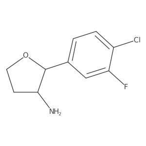 2-(4-Chloro-3-fluorophenyl)oxolan-3-amine Structure