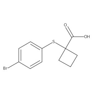 1-((4-Bromophenyl)thio)cyclobutane-1-carboxylic acid结构式