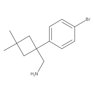 (1-(4-Bromophenyl)-3,3-dimethylcyclobutyl)methanamine Structure