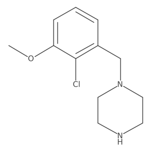 2-Chloro-3-(piperazin-1-ylmethyl)phenol结构式