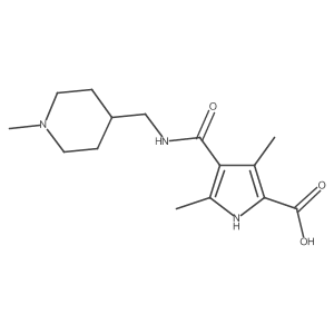 1H-Pyrrole-2-carboxylic acid, 3,5-dimethyl-4-[[[(1-methyl-4-piperidinyl)methyl]amino]carbonyl]- Structure