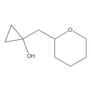 1-[(Oxan-2-yl)methyl]cyclopropan-1-ol结构式