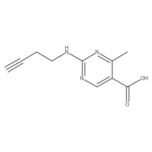 2-[(But-3-yn-1-yl)amino]-4-methylpyrimidine-5-carboxylic acid结构式