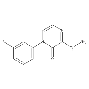 1-(3-Fluoro-phenyl)-3-hydrazino-1H-pyrazin-2-one结构式