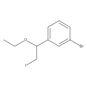 1-Bromo-3-(1-ethoxy-2-iodoethyl)benzene结构式