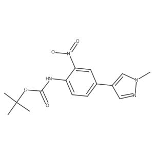tert-butyl (4-(1-methyl-1H-pyrazol-4-yl)-2-nitrophenyl)carbamate Structure