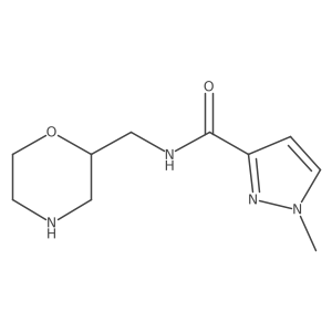 1-Methyl-N-(morpholin-2-ylmethyl)-1H-pyrazole-3-carboxamide结构式