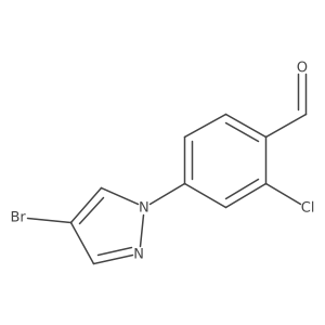 4-(4-Bromo-1H-pyrazol-1-yl)-2-chlorobenzaldehyde结构式