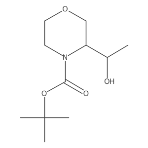 tert-Butyl 3-(1-hydroxyethyl)morpholine-4-carboxylate Structure