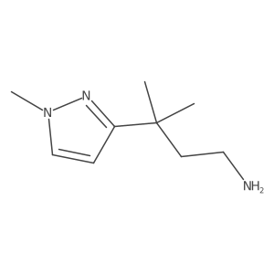 3-Methyl-3-(1-methyl-1h-pyrazol-3-yl)butan-1-amine Structure