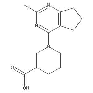 1-(2-Methyl-6,7-dihydro-5H-cyclopenta[d]pyrimidin-4-yl)piperidine-3-carboxylic acid结构式