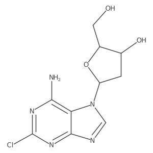 (2R,3S,5R)-5-(6-amino-2-chloro-purin-7-yl)-2-(hydroxymethyl)tetrahydrofuran-3-ol Structure