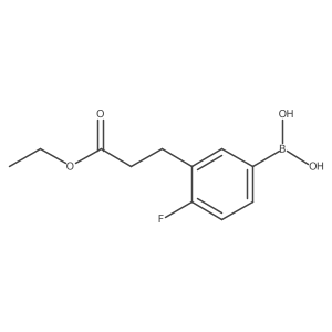 (3-(3-Ethoxy-3-oxopropyl)-4-fluorophenyl)boronic acid结构式