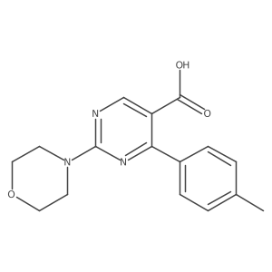 4-(4-Methylphenyl)-2-morpholino-5-pyrimidinecarboxylic acid结构式