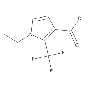 1-ethyl-2-(trifluoromethyl)-1H-pyrrole-3-carboxylic acid结构式