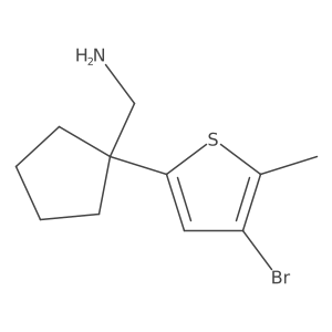 [1-(4-Bromo-5-methylthiophen-2-yl)cyclopentyl]methanamine结构式
